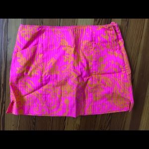 Lily Pulitzer Pink and Orange mini skirt
